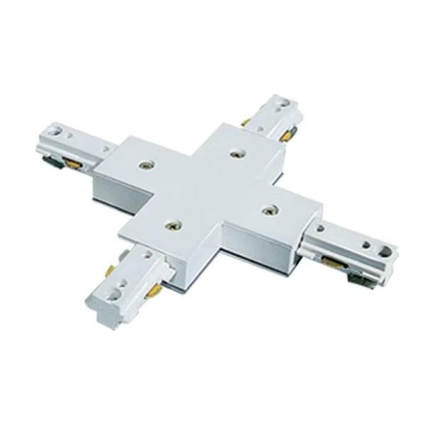 L-System X-Connector with Powerfeed, Silver, Jesco Lighting Group, Mfr#: LXJS